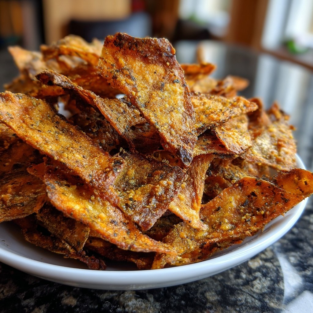 Crispy Eggplant Veggie Chips
