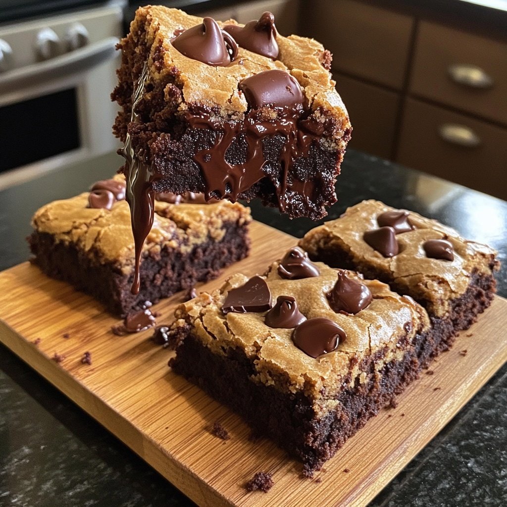 The Best Fudgy Chewy Browkies (Brookies) - Savvy Bites