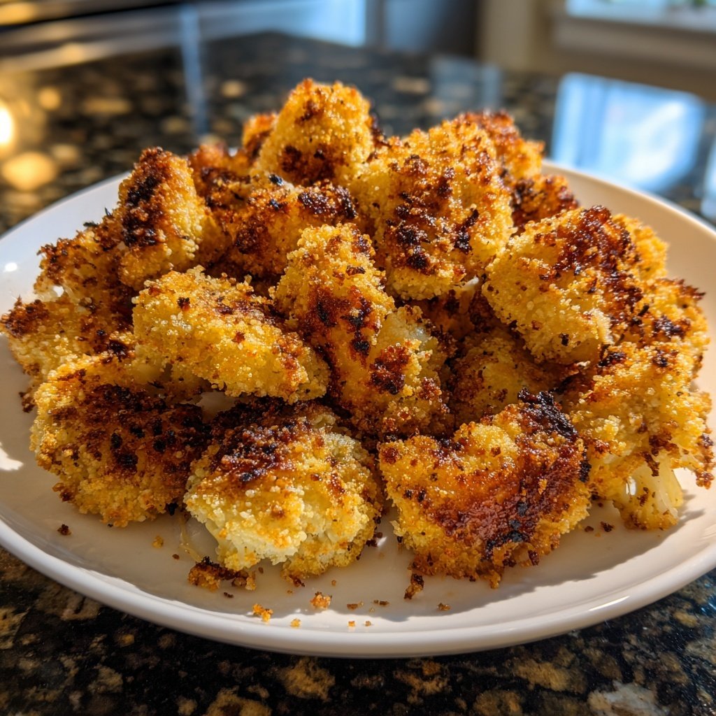 Crispy Parmesan Cauliflower Nuggets