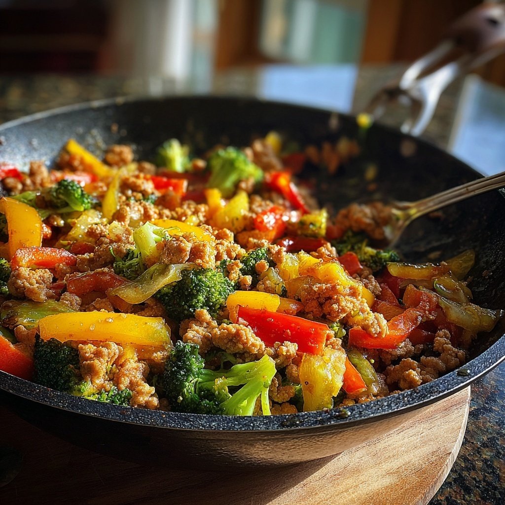 Ground Turkey And Vegetable Stir Fry