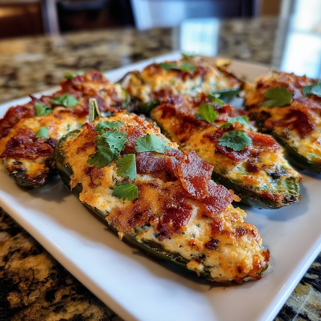 Super Bowl Appetizer Stuffed Jalapeno Boats