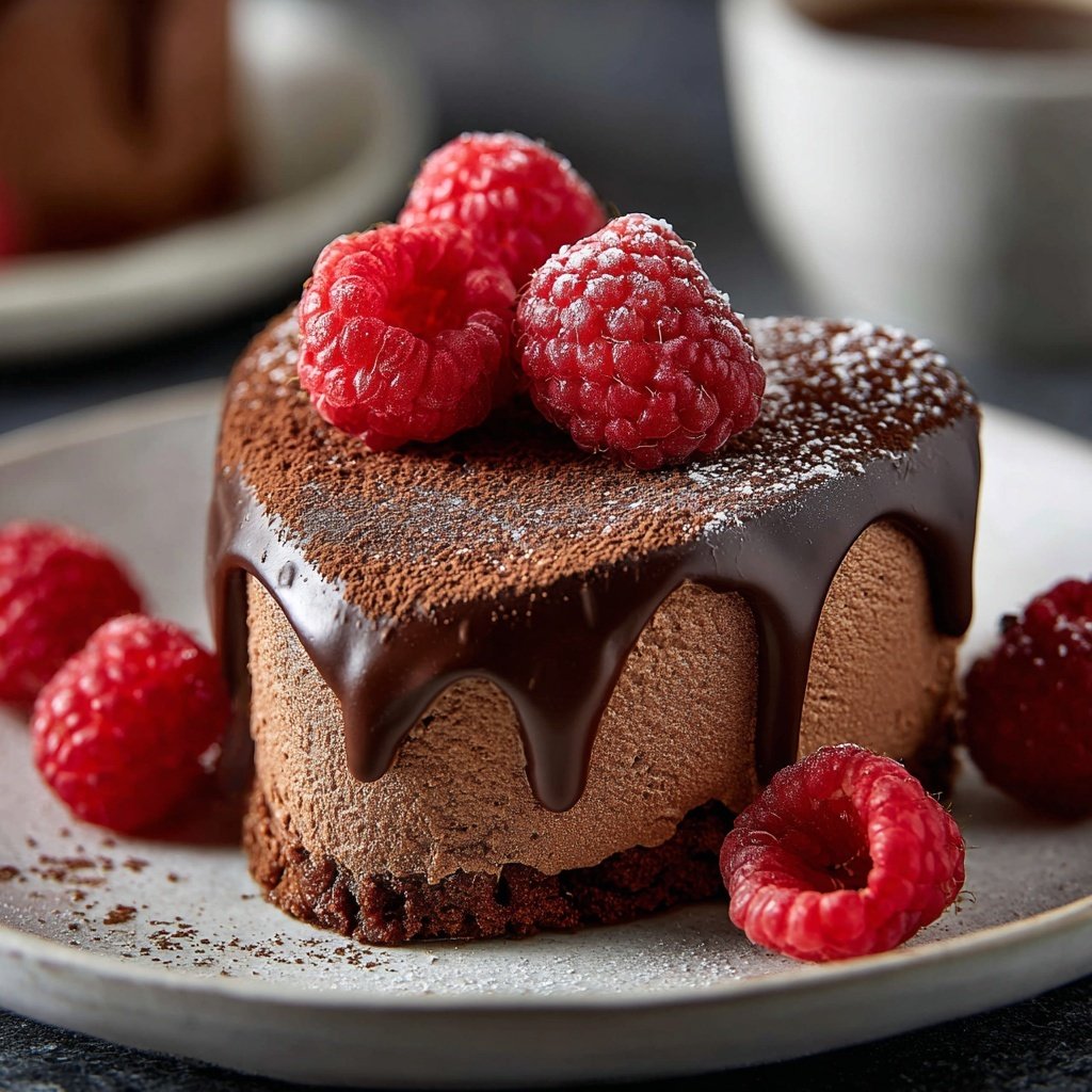 Mini Heart Cake with Chocolate Mousse