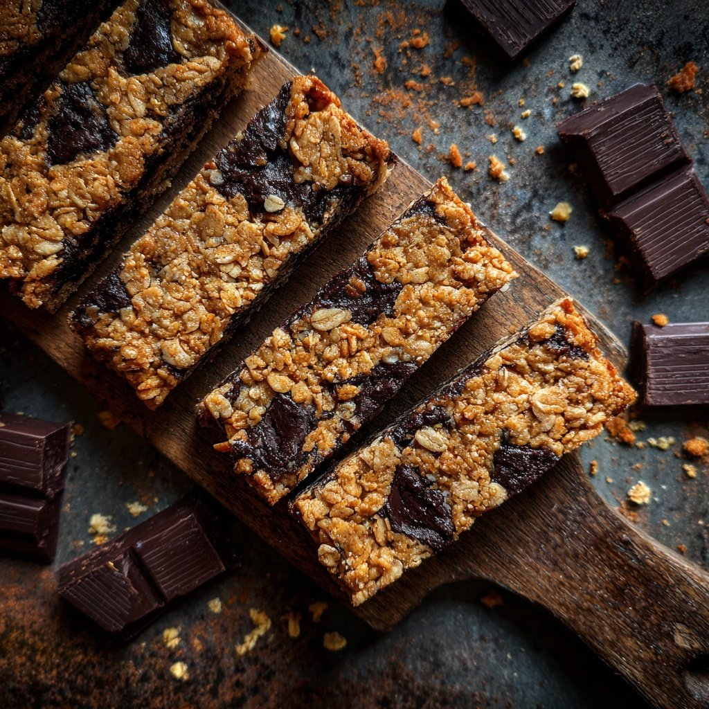Healthy Oatmeal Chocolate Snack Bars