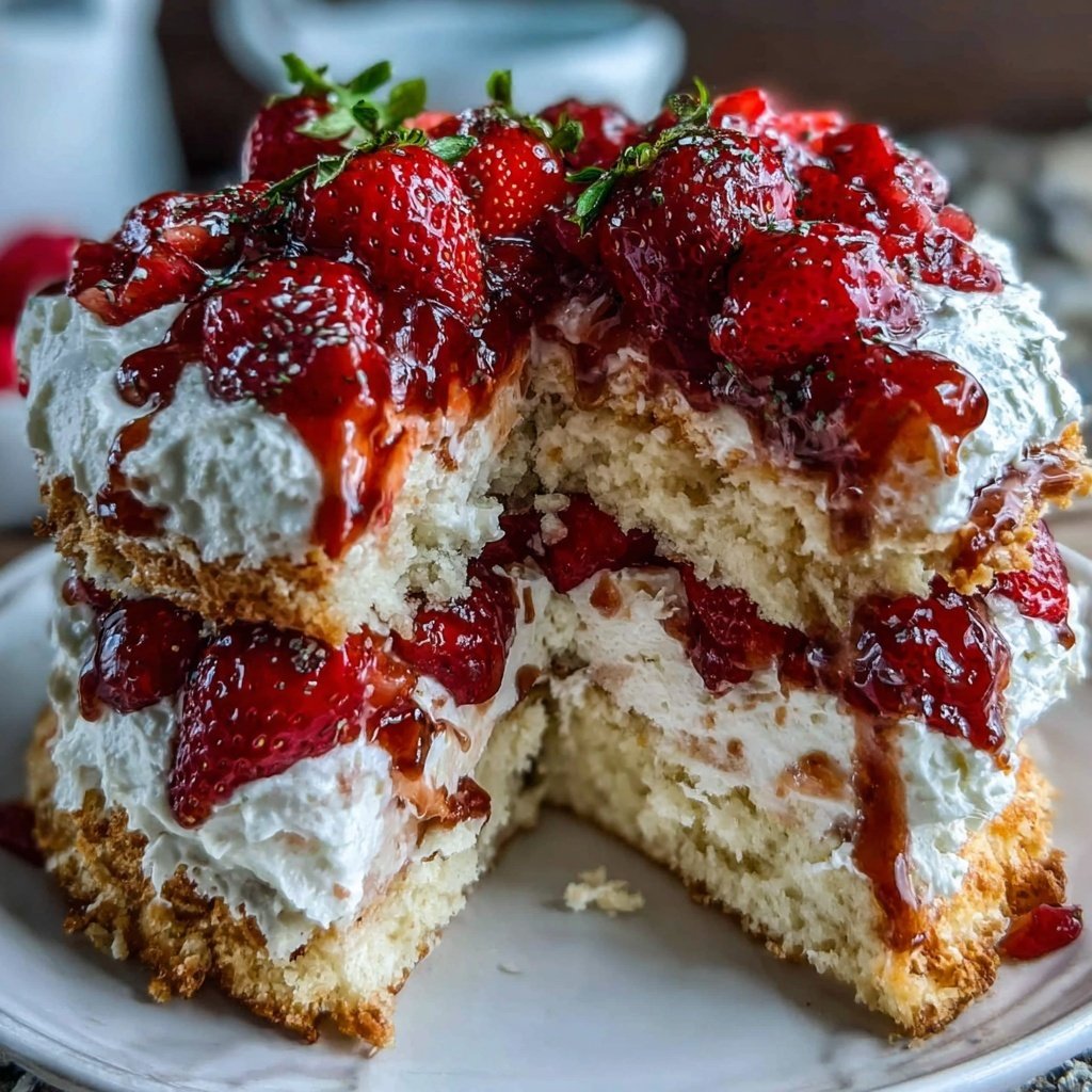 Classic Strawberry Shortcake With Fresh Cream