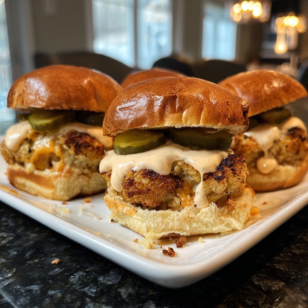 Sliders with Crispy Cauliflower