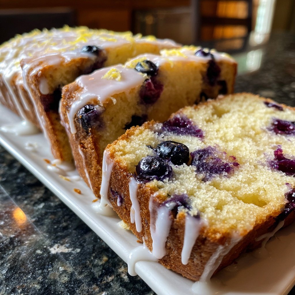 Blueberry Lemon Bread Slices