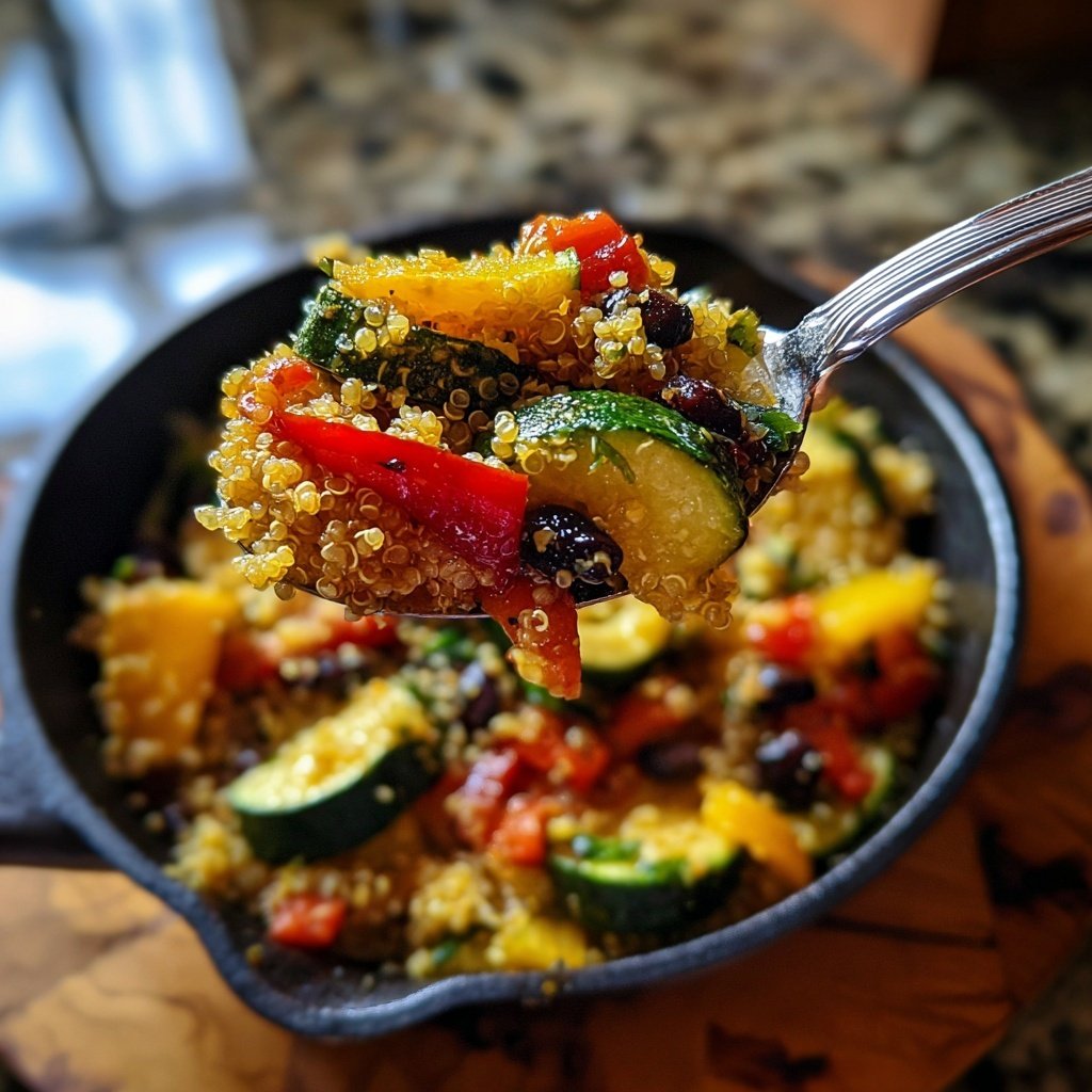 Healthy Dinner Quinoa Vegetable Skillet