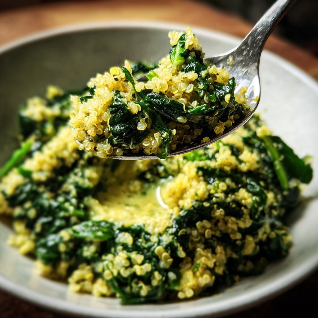 Creamy Lemon Spinach Quinoa