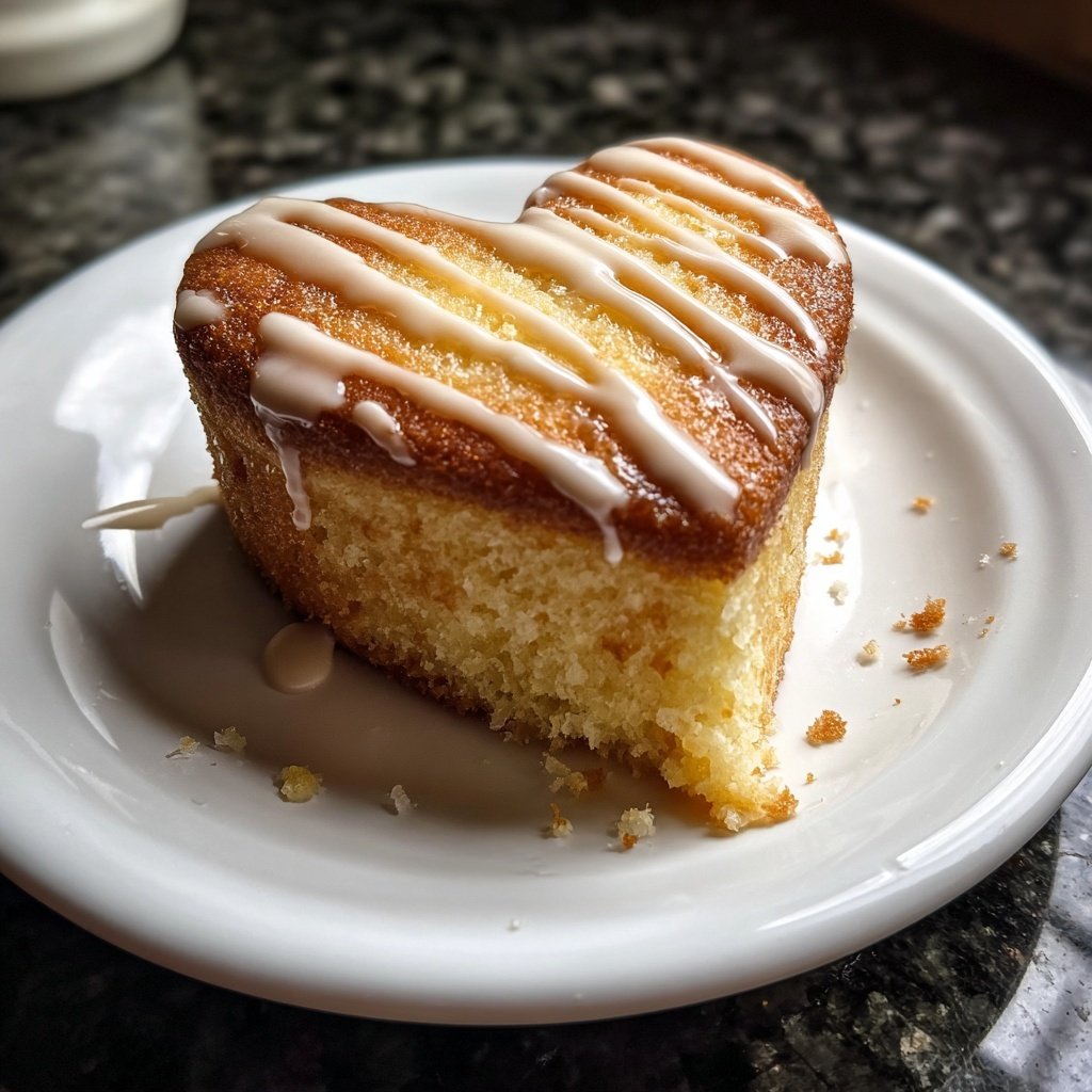 Mini Heart Cake with Vanilla Sponge