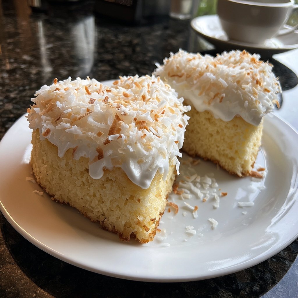 Mini Heart Cake with Coconut Cream