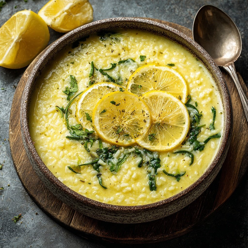 Spring Lemon Rice Soup