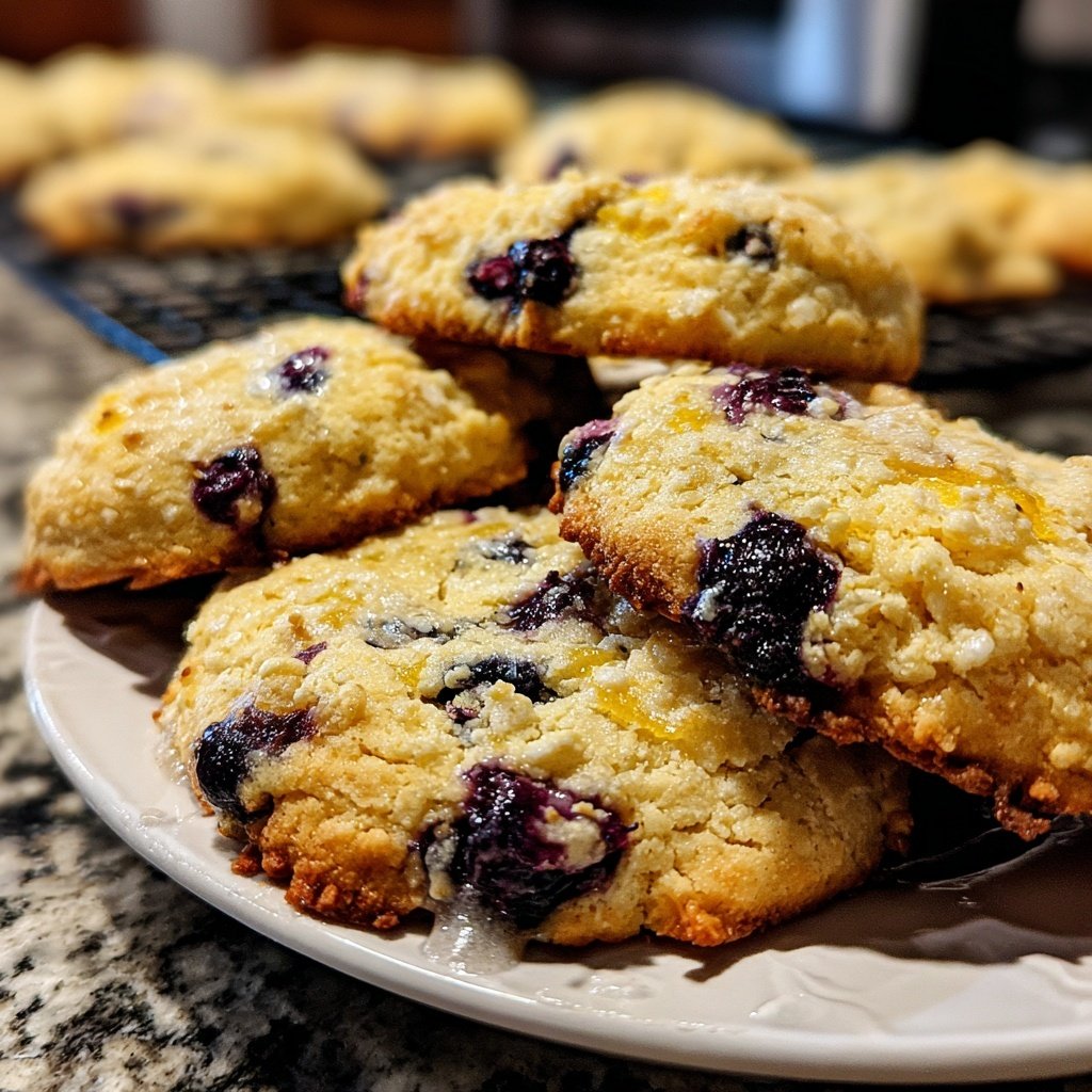 Spring Lemon Blueberry Cookies