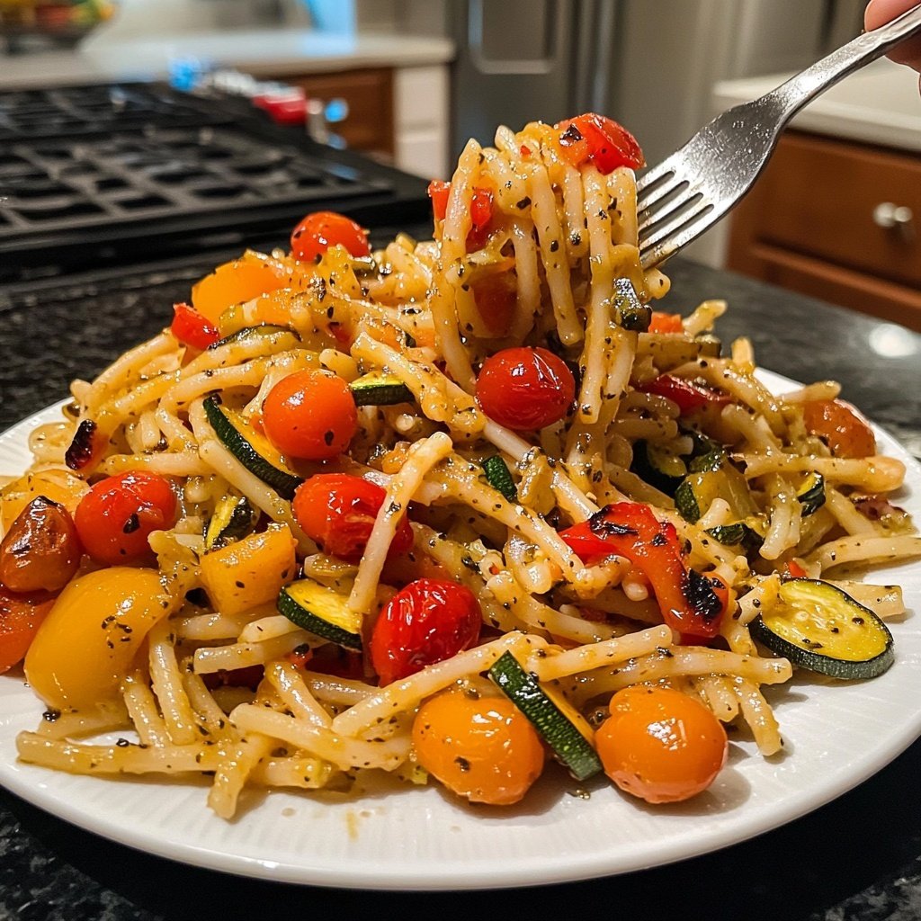 Valentine Dinner Roasted Veggie Pasta